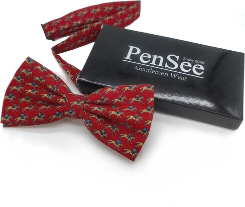 PenSee Horse Racing Bow Tie Men's Horse Animal Men's BowTie 4.7 inch (12cm) Festive Novelty in Kuwait