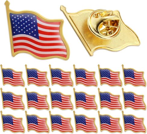 50/100/100/300PACK العلم الأمريكي دبابيس صاخبة للبصفقة بالجملة - الولايات المتحدة الأمريكية دبابيس شارة التذكارية الوطنية لليوم التذكاري للحفلة الوطنية in Kuwait