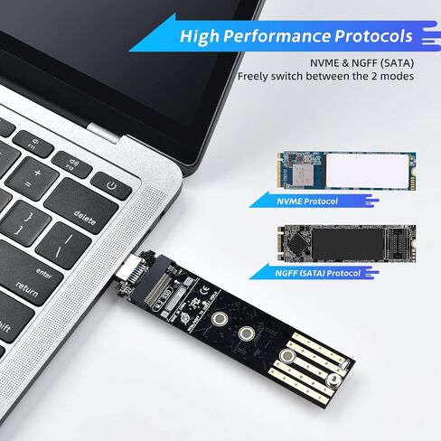 ELUTENG NVME to USB Adapter M.2 NVME Hard Drive USB3.1 Gen2 10Gbps USB to NVME PCI-E Converter Reader M Key Support UASP for 2280 2260 2242 2230 SSD (Only for M.2 NVME) in Kuwait