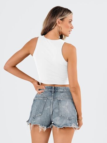 Women's Coquette Crop Top Cute Y2k 3D Bow Preppy Racerback Tank Tops Summer Sleeveless Going Out Clothes Teen Girls in Kuwait