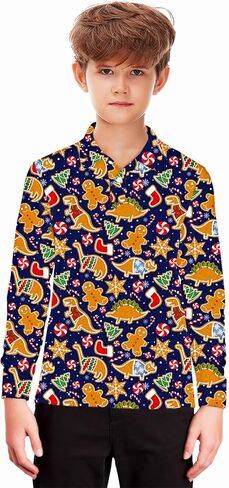 Remimi Kids Mardi Gras Print Polo Shirt St Patricks Day Collared قمصان من 5 إلى 14 عامًا in Kuwait