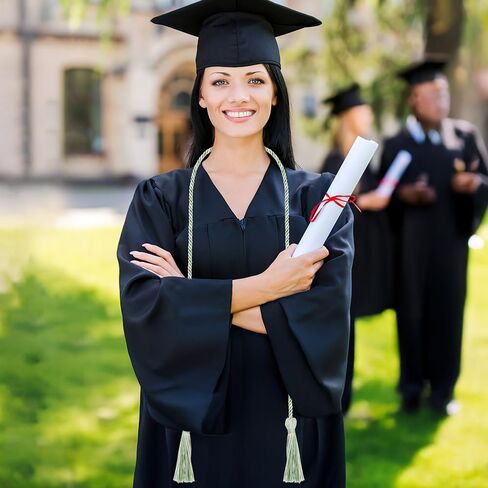 حبال التخرج ، الحبال الخضراء البيضاء الخضراء للتخرج 2025 ، سلك شرف البوليستر مع شرابة ، 67 "حبل شرف طويل مضفر للخريجين البكالوريوس ثوب زخارف الحزب الإمدادات الكلية in Kuwait