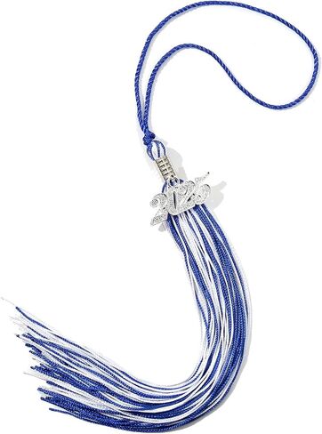 2025 Graduation Tassels,1Pcs Cap Tassel Decoration with 2025 Year Gold Date Charms,Graduate Gifts for Ceremonies Souvenir High School,Blue and White in Saudi Arabia