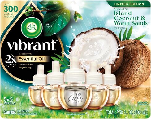AIR WICK Scented Oil - Vibrant Refill Island Coconut & Warm Sands 5 ct. in Saudi Arabia