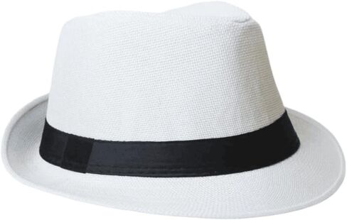 1920s Men Fedora Hat Accessories 20s Men Gangster costume Accessories Short Brim Summer Beach Hat in Saudi Arabia