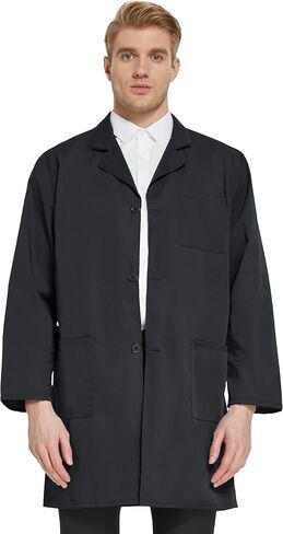 VOGRYE Professional Lab Coat for Men Women Long Sleeve, White, Unisex in Saudi Arabia
