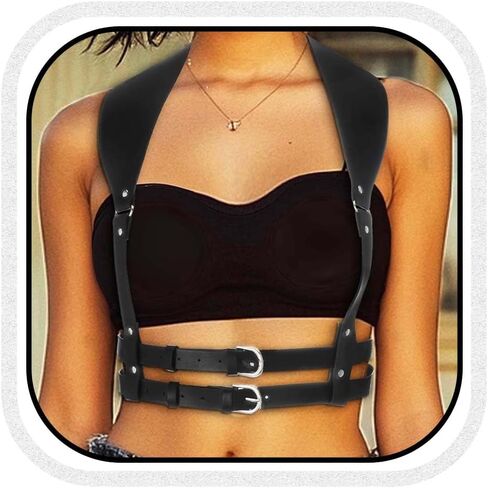 COSYDAYS Leather Harness Belt Black Body Harness for Women in Kuwait