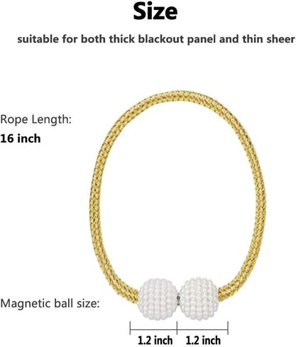 Melaluxe 6 Pack Magnetic Stainbacks ، Holdbacks الستار الزخرفي لديكور النافذة (رمادي) in Kuwait