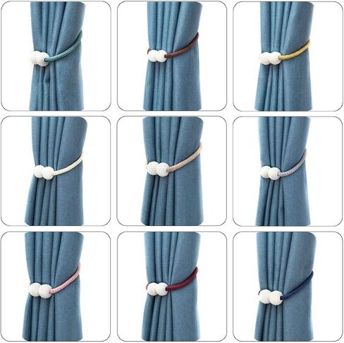 Melaluxe 6 Pack Magnetic Stainbacks ، Holdbacks الستار الزخرفي لديكور النافذة (رمادي) in Kuwait