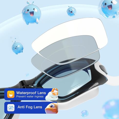 Braylin Kids Swim Goggles, 2-Pack Swimming Goggles for Children, Teens, Boys or Girls, UV Protection Swim Pool Goggle in Saudi Arabia