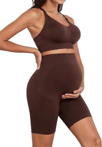 Lataly Womens Nursing Maternity 2 Piece workout Set for Breastfeeding-Bra&Yoga Shorts for Pregnancy Activewear Outfit in Saudi Arabia