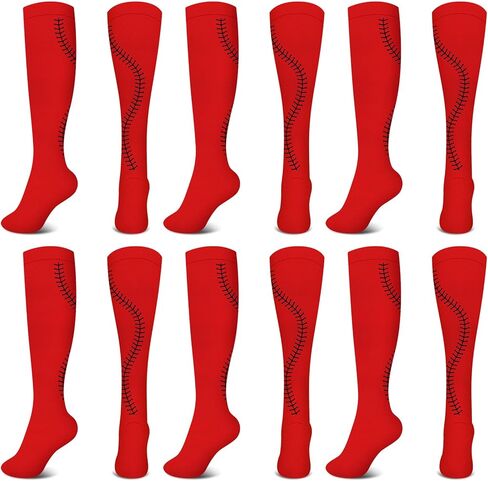 Xtinmee 6 أزواج فتاة Softball Socks Neon Pink Sport Sock Gifts for Girls Team Stuff in Kuwait