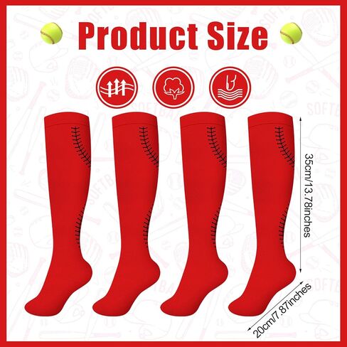 Xtinmee 6 أزواج فتاة Softball Socks Neon Pink Sport Sock Gifts for Girls Team Stuff in Kuwait