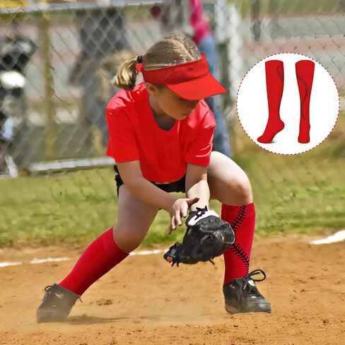 Xtinmee 6 أزواج فتاة Softball Socks Neon Pink Sport Sock Gifts for Girls Team Stuff in Kuwait