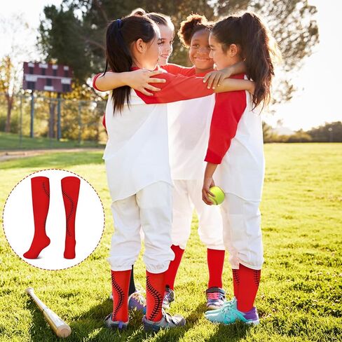 Xtinmee 6 أزواج فتاة Softball Socks Neon Pink Sport Sock Gifts for Girls Team Stuff in Kuwait