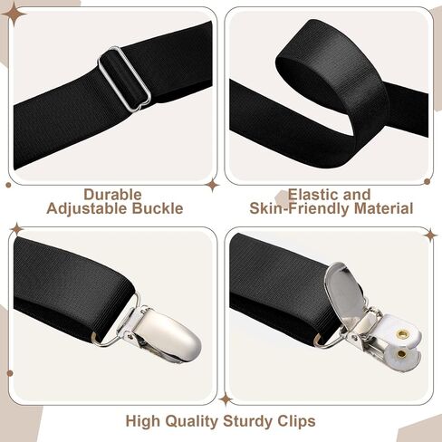 Janmercy 2 Pcs Hidden Suspenders for Women Pants Under Clothes 1" Width Thin X Back Ladies Suspenders for Jeans Undergarment in Saudi Arabia