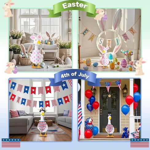 All Season Porch Goose Outfits Clothes Costume Clothing for Plastic Cement Goose Statue Patio Yard Outdoor Decor in Saudi Arabia