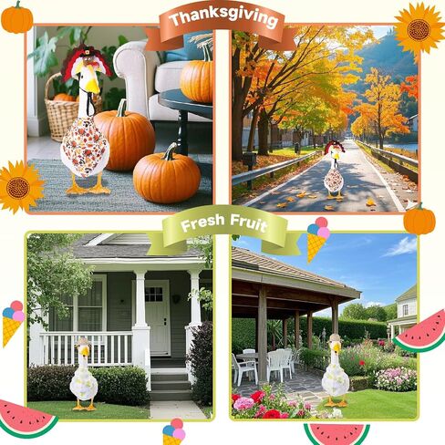 All Season Porch Goose Outfits Clothes Costume Clothing for Plastic Cement Goose Statue Patio Yard Outdoor Decor in Saudi Arabia