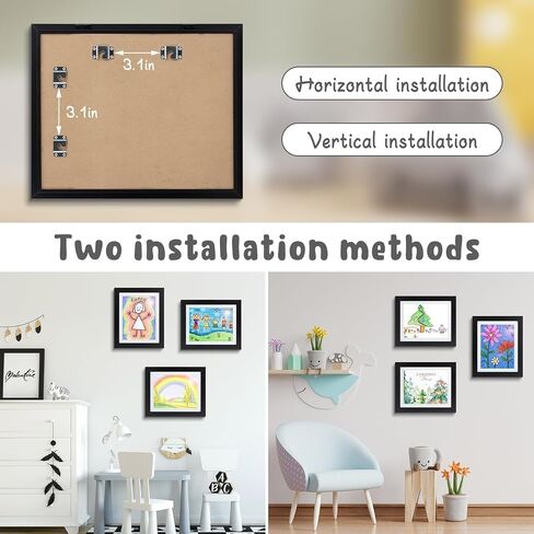 Golden State Art, 10x12.5 Kids Art Frames, Front-Opening Picture Frame Great for Kids Drawings, Artworks, Children Art Projects, Schoolwork, Home or Office (Black Set of 2) in Saudi Arabia