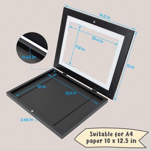 Golden State Art, 10x12.5 Kids Art Frames, Front-Opening Picture Frame Great for Kids Drawings, Artworks, Children Art Projects, Schoolwork, Home or Office (Black Set of 2) in Saudi Arabia