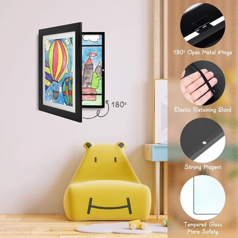 Golden State Art, 10x12.5 Kids Art Frames, Front-Opening Picture Frame Great for Kids Drawings, Artworks, Children Art Projects, Schoolwork, Home or Office (Black Set of 2) in Saudi Arabia