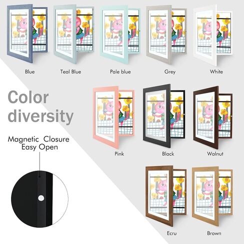 Golden State Art, 10x12.5 Kids Art Frames, Front-Opening Picture Frame Great for Kids Drawings, Artworks, Children Art Projects, Schoolwork, Home or Office (Black Set of 2) in Saudi Arabia