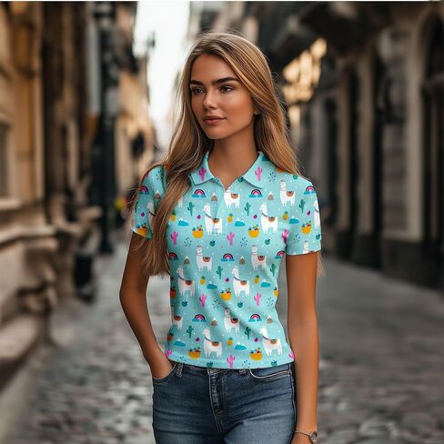 Womens Golf Shirt Funny Golf Shirts for Woman Short Sleeve Shirts for Tennis in Kuwait