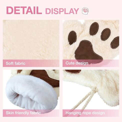 Cat Paw Gloves for Cosplay Party Halloween Costume Accessories, Winter Fingerless Warm Gloves for Women Girls in Kuwait