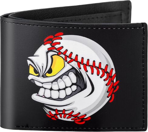 Teen Boys Wallet, Cool Baseball Kids Wallet for Boys Ages 5-7/8-10/9-12/12-14, Funny Leather Bifold Rfid Blocking Wallets With Coin Pocket ld Window for Men Boy Birthday Christmas Gifts in Saudi Arabia
