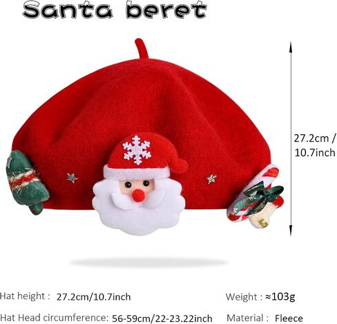 DANMY Santa Hat, Christmas hat, Wool Christmas hat, Santa Hat Adult Women Young Girls Holiday Party in Saudi Arabia