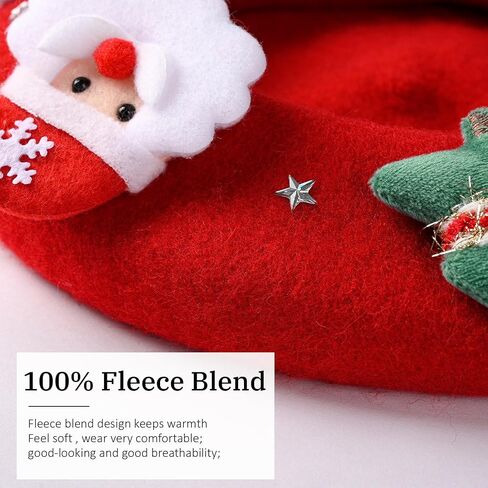 DANMY Santa Hat, Christmas hat, Wool Christmas hat, Santa Hat Adult Women Young Girls Holiday Party in Saudi Arabia