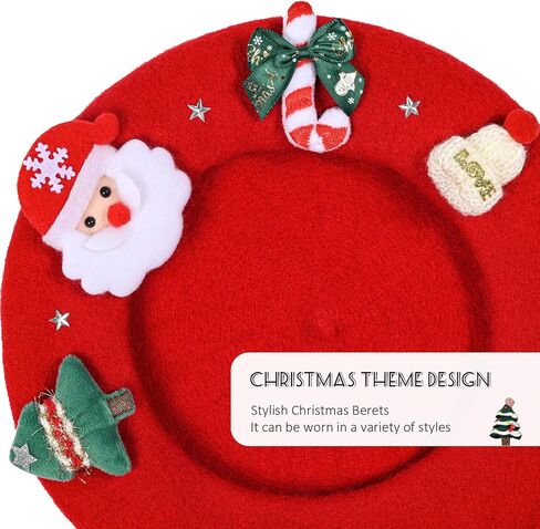 DANMY Santa Hat, Christmas hat, Wool Christmas hat, Santa Hat Adult Women Young Girls Holiday Party in Saudi Arabia
