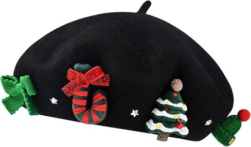 DANMY Santa Hat, Christmas hat, Wool Christmas hat, Santa Hat Adult Women Young Girls Holiday Party in Saudi Arabia