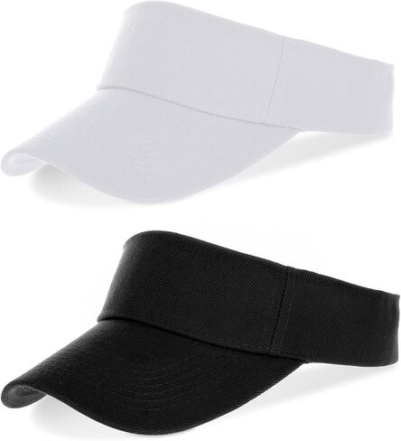 2 Pcs Women Men Visors Sports Sun Visor Hats Cotton Tennis Golf Visor Hat UV Protection Summer Beach Baseball Cap in Saudi Arabia