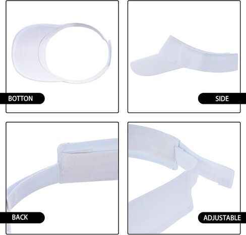2 Pcs Women Men Visors Sports Sun Visor Hats Cotton Tennis Golf Visor Hat UV Protection Summer Beach Baseball Cap in Saudi Arabia