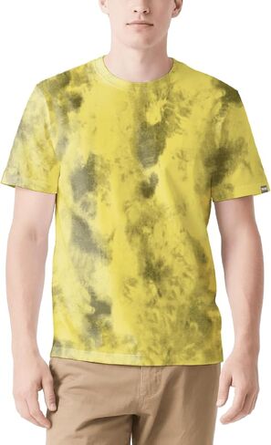 Mens Crew Neck T Shirts - Lightweight Short Sleeve Fresh Fashion Print Hipster T-Shirt Tie-Dye in Kuwait