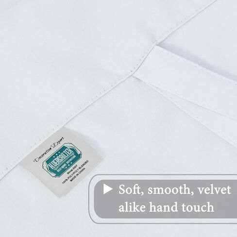 H.VERSAILTEX Pure White Curtain Thermal Insulated Tie Up Window Shade Light Blocking Curtains for Bathroom, Rod Pocket Panel- 42in Wide by 63in Long in Saudi Arabia
