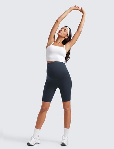 CRZ Yoga Womens Butterluxe شورتات راكب الدراجة النارية الأمومة فوق البطن 8 " - الحمل يوجا تمرين Activewear in Kuwait