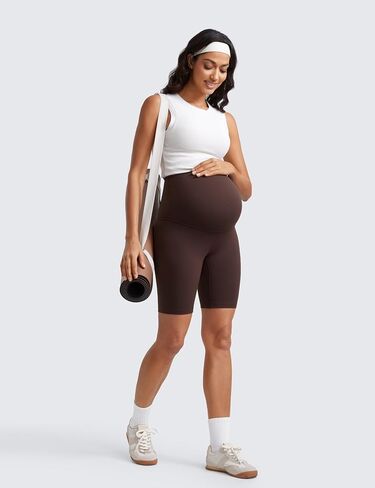 CRZ Yoga Womens Butterluxe شورتات راكب الدراجة النارية الأمومة فوق البطن 8 " - الحمل يوجا تمرين Activewear in Kuwait