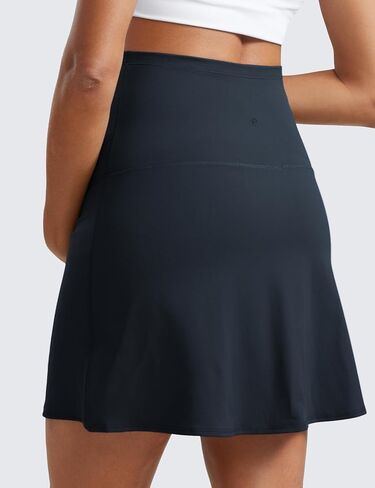 CRZ YOGA Butterluxe Maternity High Waisted Skirts for Women A Line Golf Tennis Workout Casual Pregnancy with Shorts Pockets in Saudi Arabia