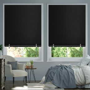 2pack blackout rowler window shades ، ظلال أسطوانة مستهدفة ، لا توجد أدوات لا تم تدريبات أسفل الغرفة.