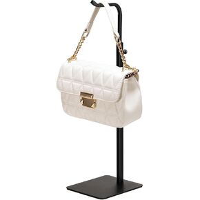 Purse Holder Handbag Display Stand: Hanger Rack Showing Bags, Purses, and Wreath, Adjustable Black Hook Stand for Tabletop, Closet, Desk, and Retail Use for Vendors