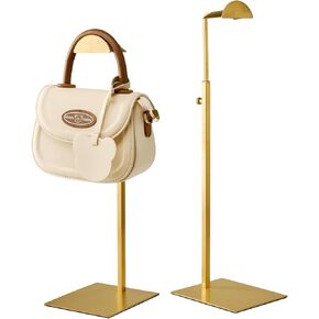 Purse Display Stand, Set of 2 Handbag Display Stand Vendors Purse Rack Stainless Steel Hanging Hook Stands Tabletop for Bag Organizer Adjustable Height Home Store Boutique Counter
