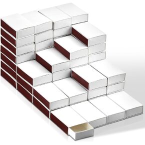 60 pcs فارغ تطابق الحاويات DIY لا يوجد حامل مطابقة صناديق تخزين المباراة الفارغة للضيوف الزفاف الزفاف دش الطفل الحفل هالوين حفلة (أبيض ، 2.24 × 1.42 × 0.59 بوصة)