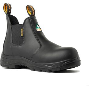 Women's ASTM & CSA Certified Composite Toe Chelsea Work Boots – 100% Leather, Lightweight, I/C/EH/PR/ESR, Oil/Slip/Heat Resistant, Rubber Outsole, Safety Boots 666