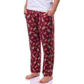 Harry Potter Hogwarts House Crest PJs Men's All Over Print Pajama Pants - Gryffindor Slytherin Hufflepuff Ravenclaw