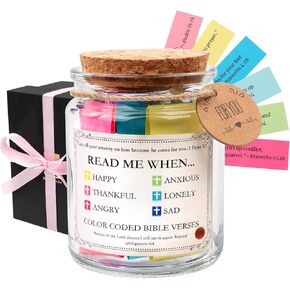 Christian Birthday Gifts for Women,Mom,Sister,Wife,Nana,Aunt,Grandma & Best Friend,Personalized Graduation Gift for Her,Religious Bible Verses Jar,Unique Mothers Day Gifts from Daughter/Son in law