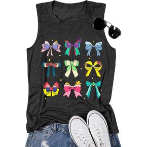 Magic Kingdom Tank Tops Women Princess Bow Shirt Magical Family Vacation Vest Summer Holiday Graphic Sleeveless Tee