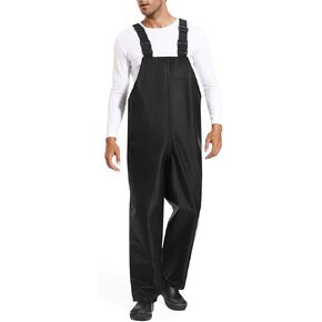 HISEA Waterproof Bib Overall Fishing Bib Pants Made from Durable PVC-Coated Nylon for Fishing, Hunting, Work, Sailing