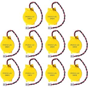 بطارية EEMB 10PACK 3V CR2032 CMOS مع أسلاك توصيل وبطارية بديلة للكمبيوتر موصل MOLEX لجهاز Alienware M11 Dell E6520 Thinkpad T40